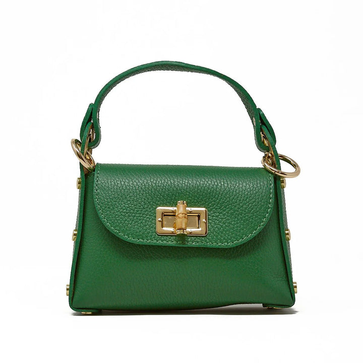 German Fuentes Leather Bamboo Bag - Capri by Sunset & Co.