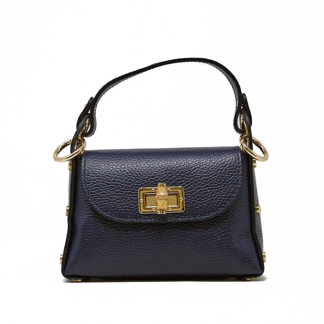 German Fuentes Leather Bamboo Bag - Capri by Sunset & Co.