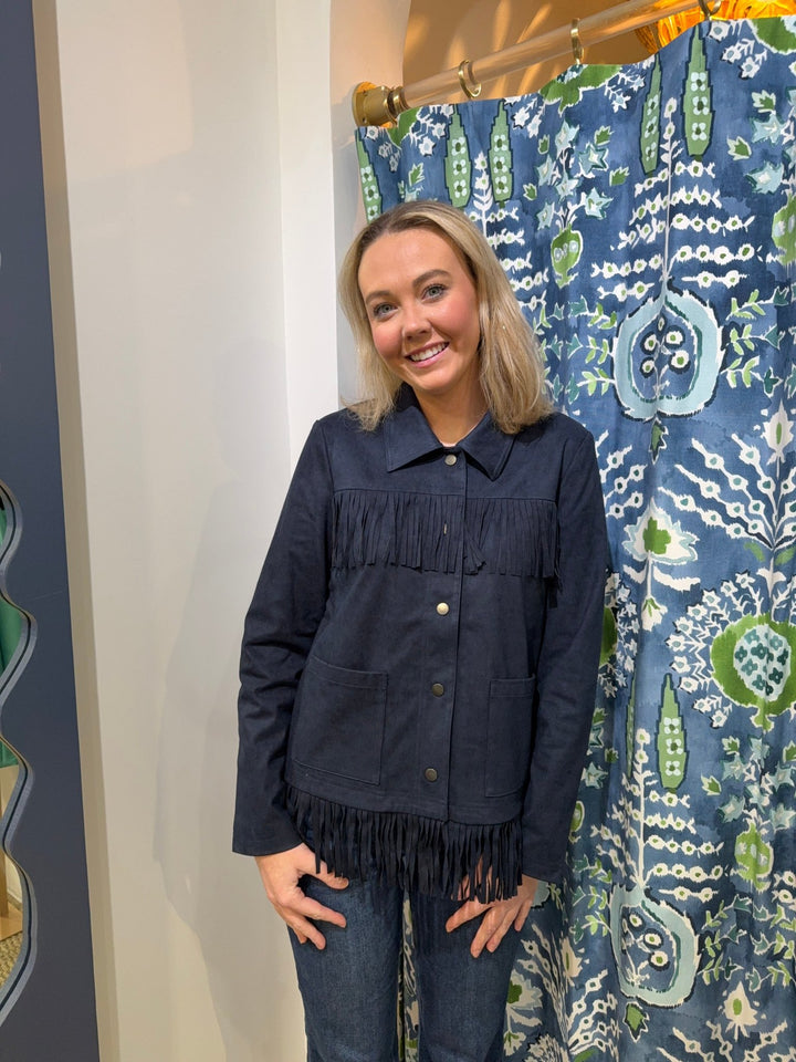 J. Society Suede Fringe Jacket - Capri by Sunset & Co.
