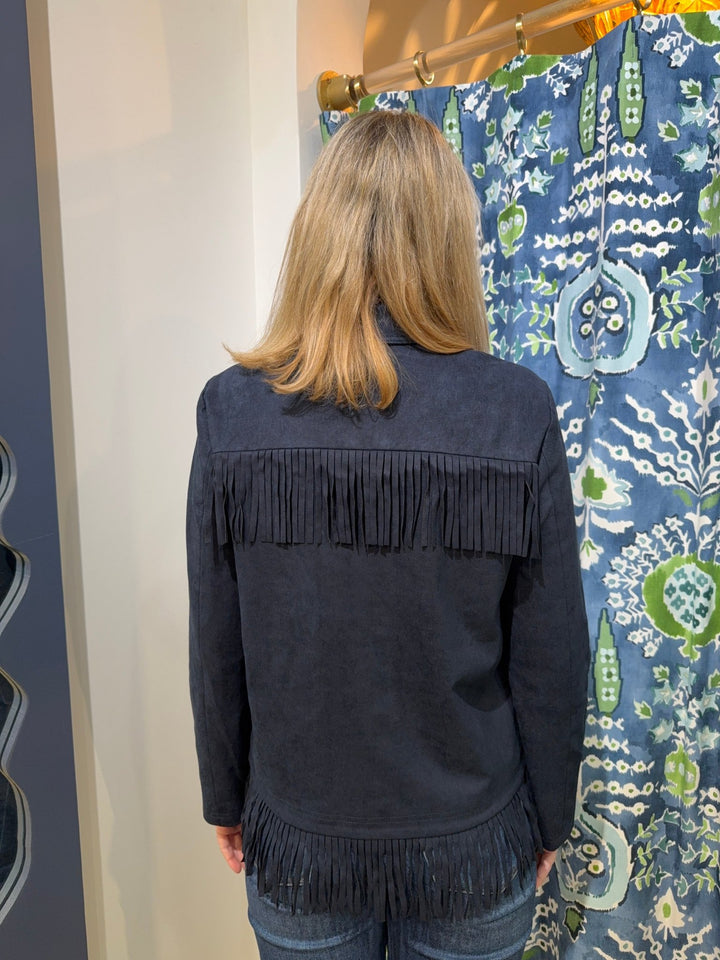 J. Society Suede Fringe Jacket - Capri by Sunset & Co.