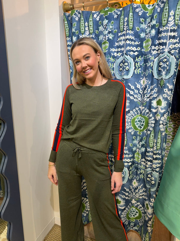 J. Society Striped Sweatshirt - Capri by Sunset & Co.