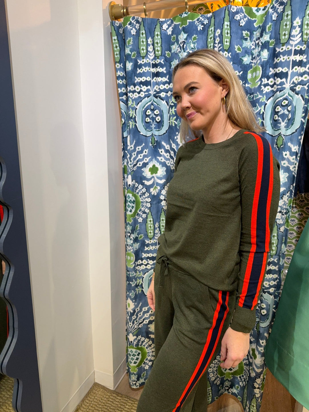 J. Society Striped Sweatshirt - Capri by Sunset & Co.
