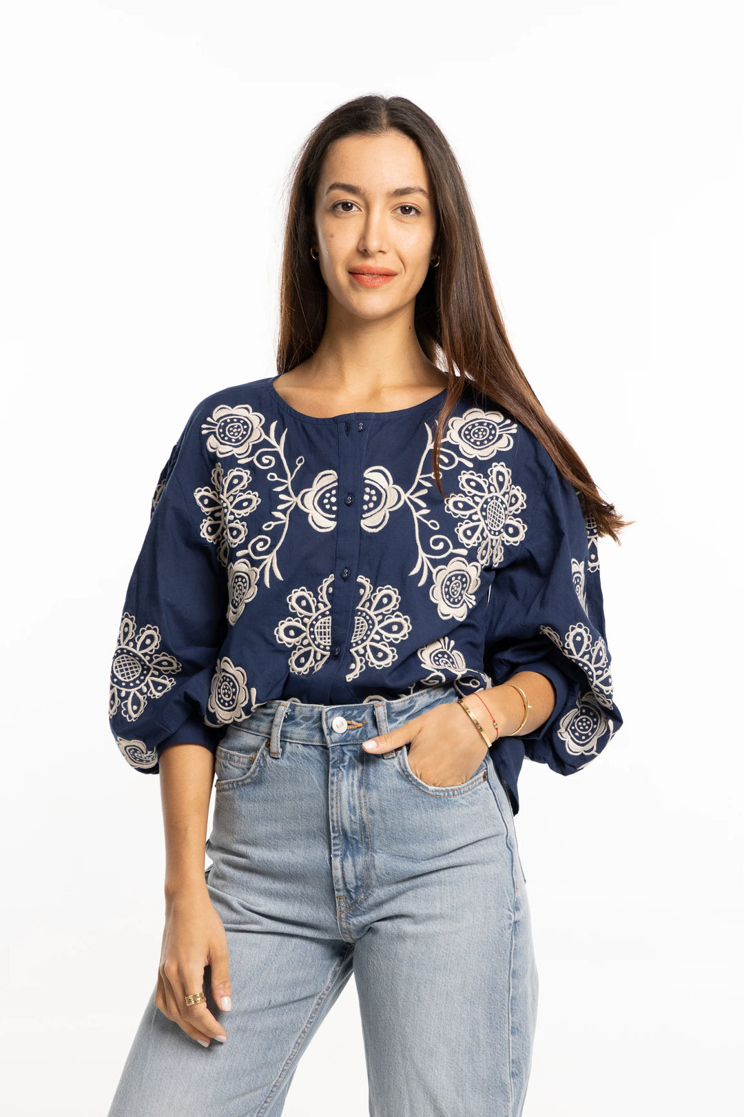 Bindu Elga Blouse - Capri by Sunset & Co.