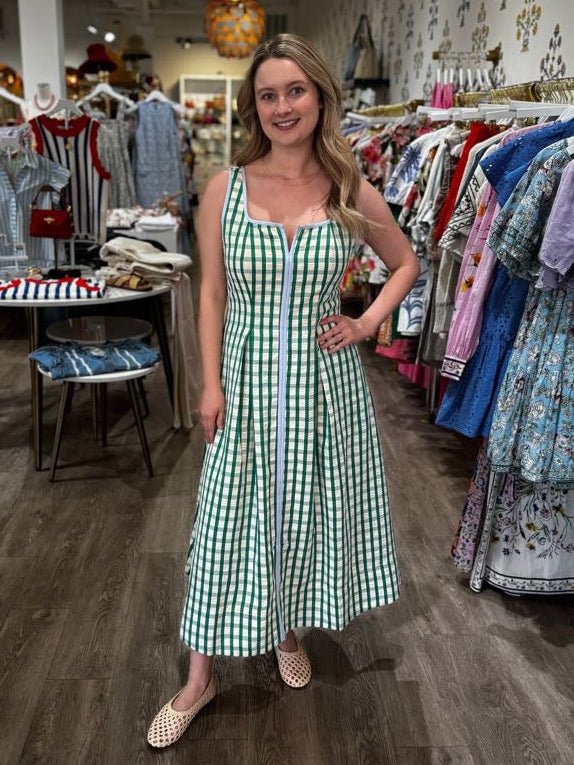 Gingham Midi Dress - Capri by Sunset & Co.