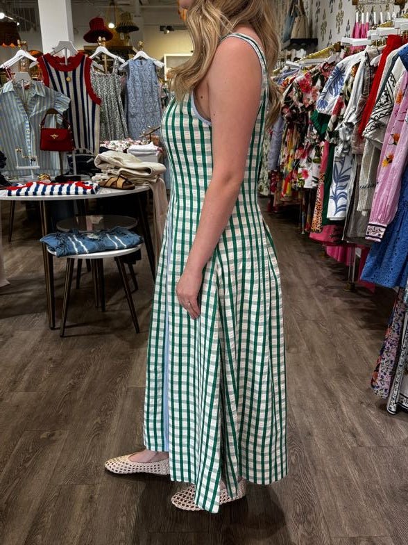 Gingham Midi Dress - Capri by Sunset & Co.