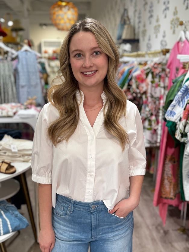 Short Sleeve V Neck Top - Capri by Sunset & Co.