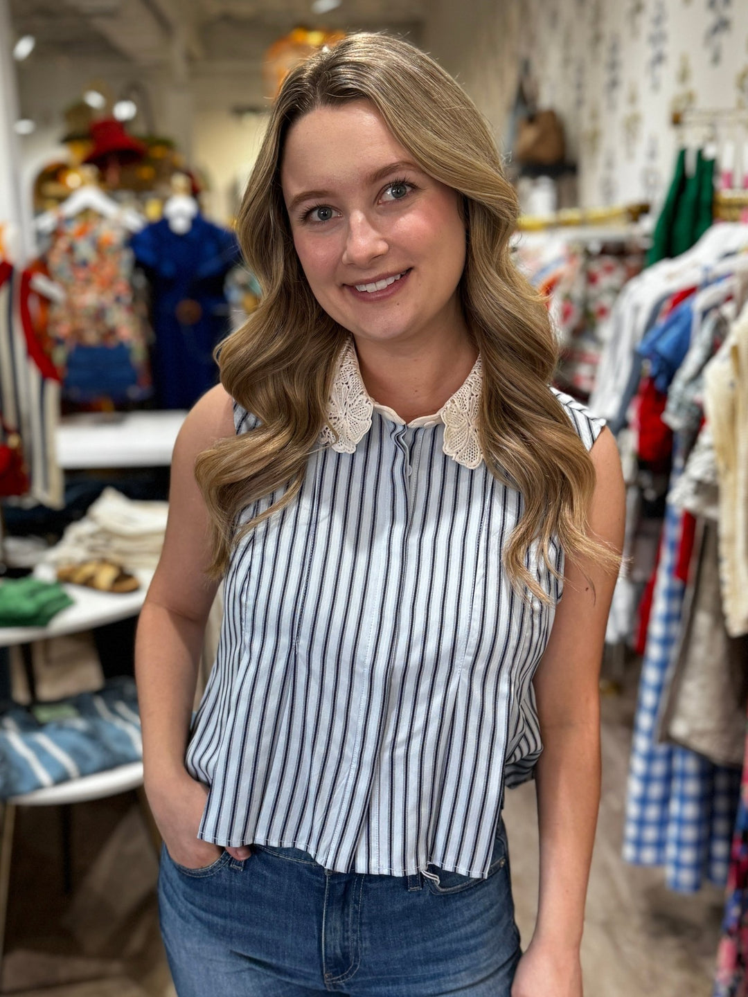 En Saison Clara Top - Capri by Sunset & Co.