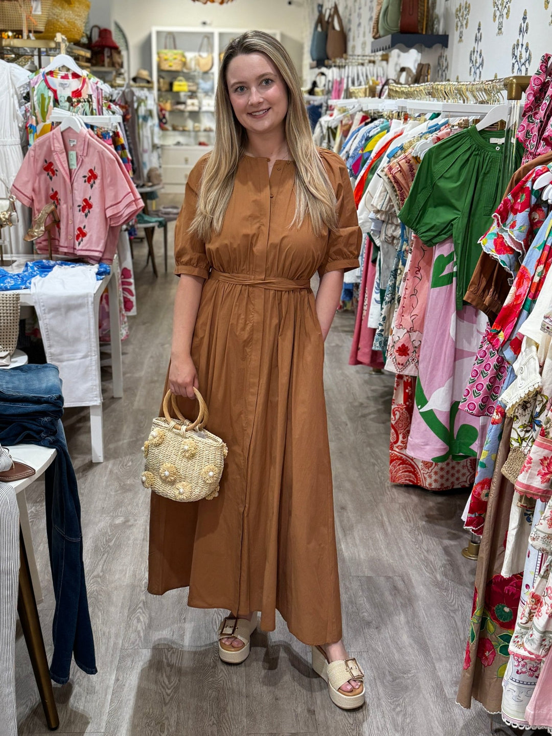 Suncoo Cassie Midi Dress - Capri by Sunset & Co.