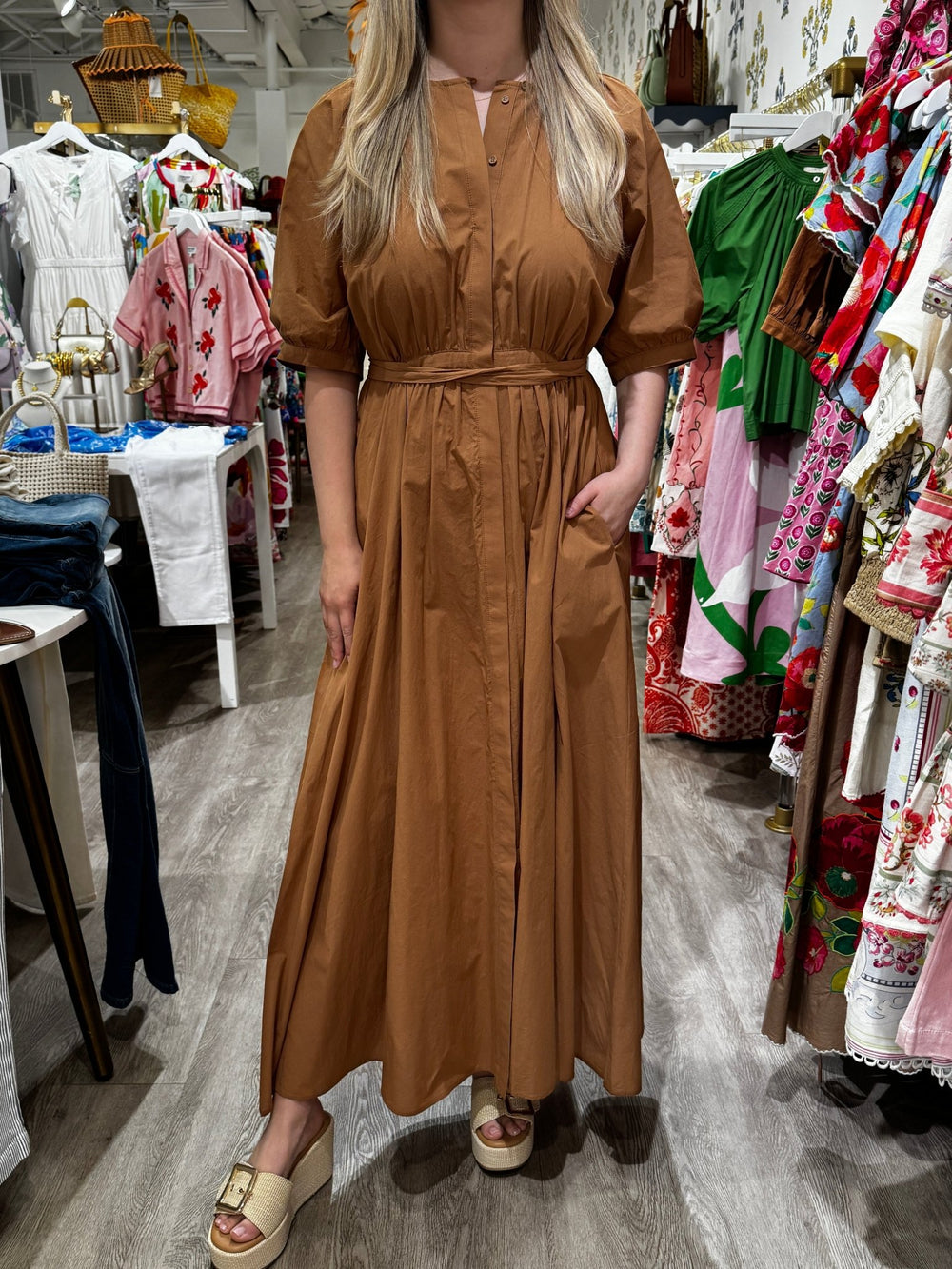 Suncoo Cassie Midi Dress - Capri by Sunset & Co.