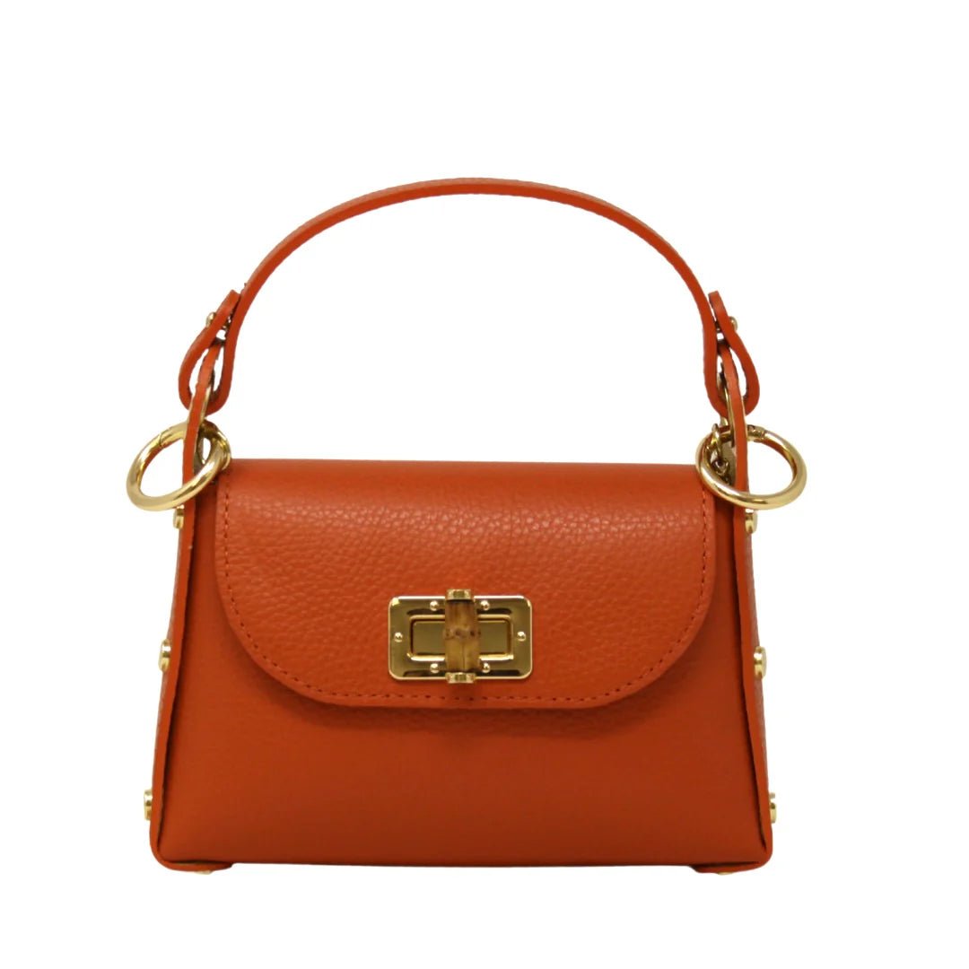 German Fuentes Leather Bamboo Bag - Capri by Sunset & Co.