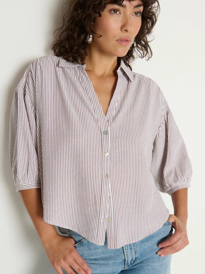 Nation LTD Jaynee Blouson Shirt - Capri by Sunset & Co.
