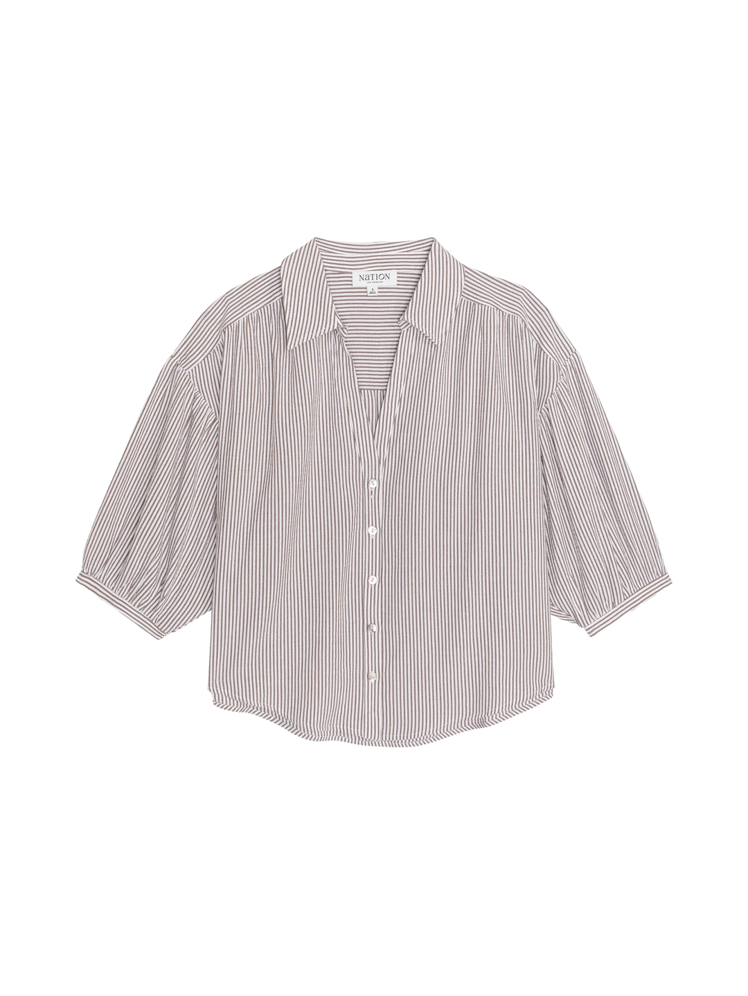 Nation LTD Jaynee Blouson Shirt - Capri by Sunset & Co.