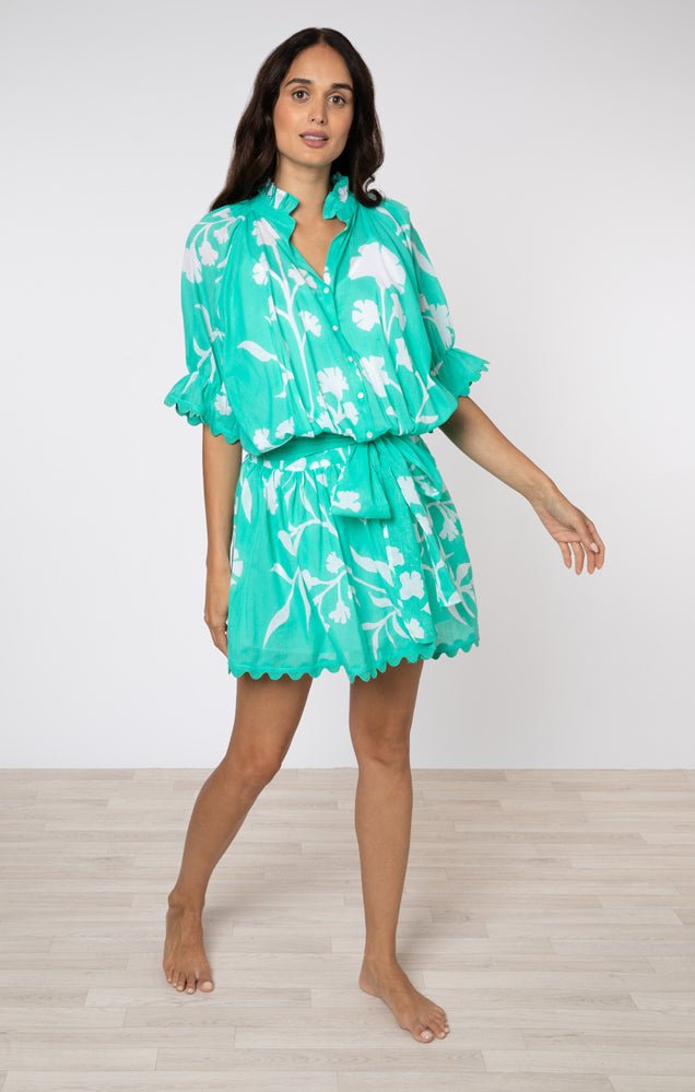 Juliet Dunn Blouson Dress - Capri by Sunset & Co.