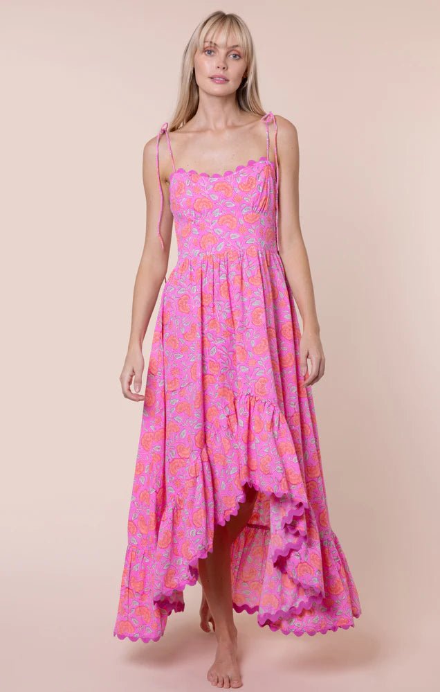 Juliet Dunn Hi - Lo Dress with Ric Rac Trim - Capri by Sunset & Co.