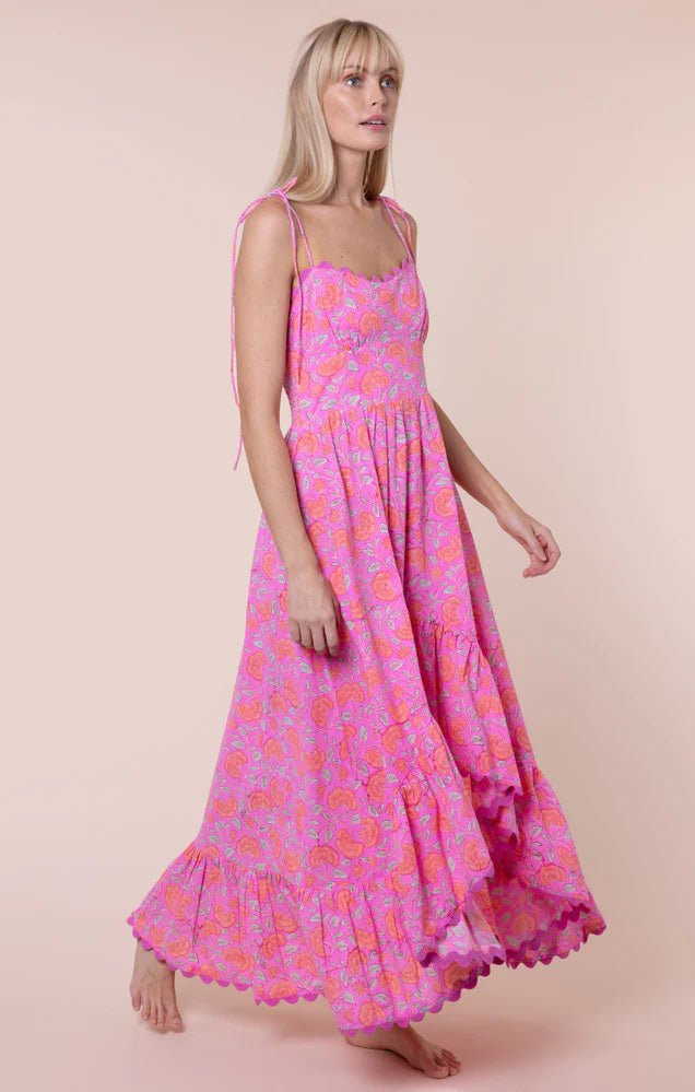 Juliet Dunn Hi - Lo Dress with Ric Rac Trim - Capri by Sunset & Co.