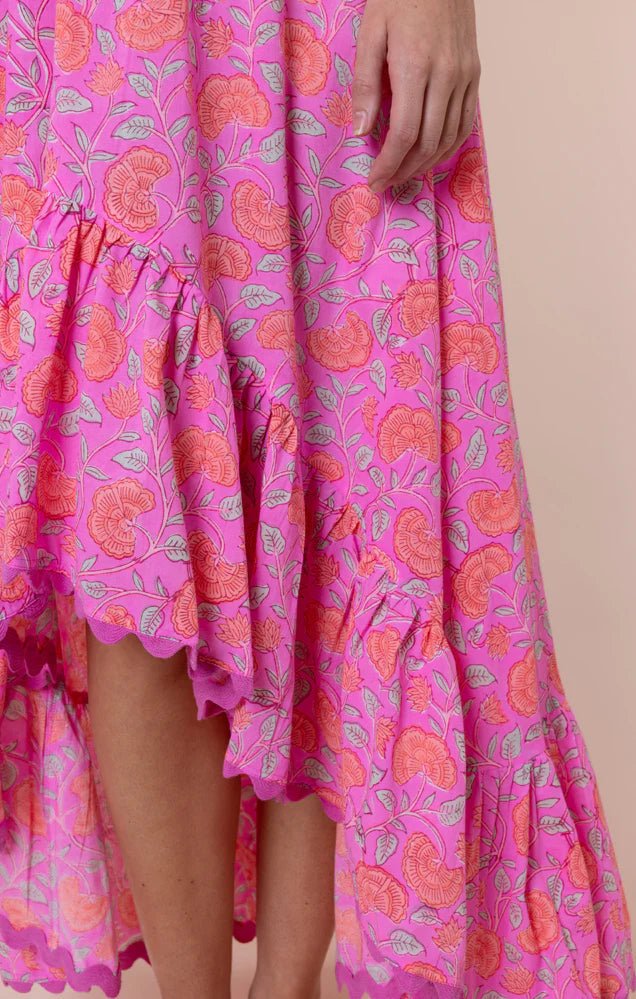 Juliet Dunn Hi - Lo Dress with Ric Rac Trim - Capri by Sunset & Co.