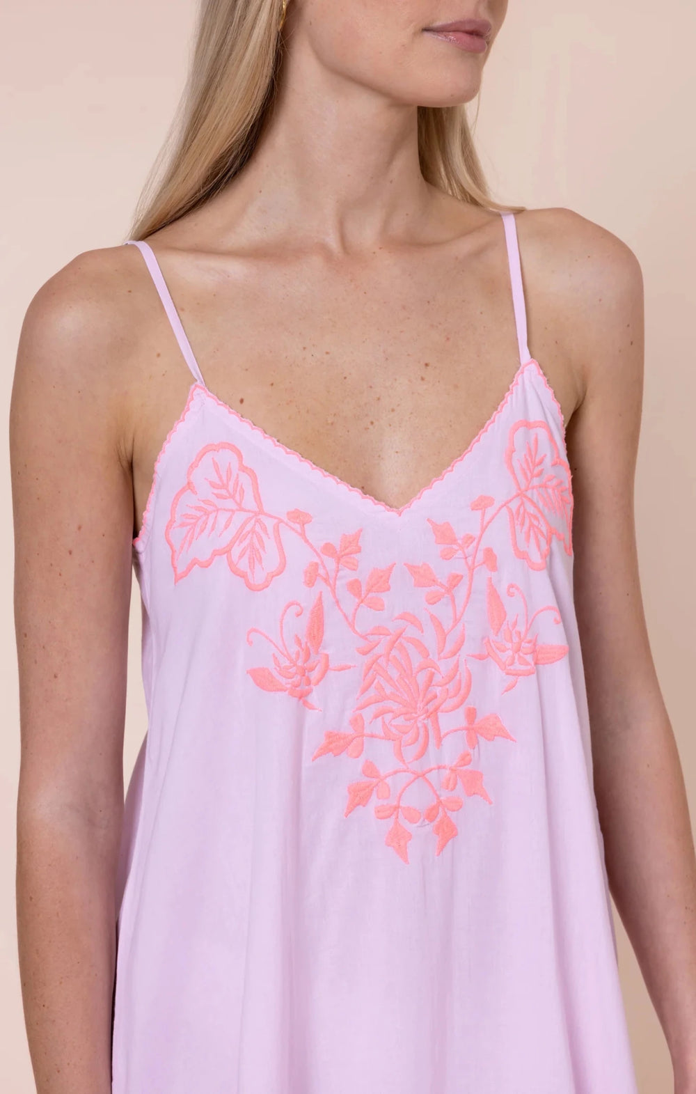 Juliet Dunn Slip Dress with Butterfly Embroidery - Capri by Sunset & Co.
