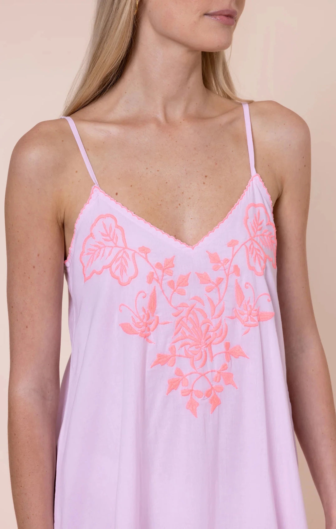 Juliet Dunn Slip Dress with Butterfly Embroidery - Capri by Sunset & Co.