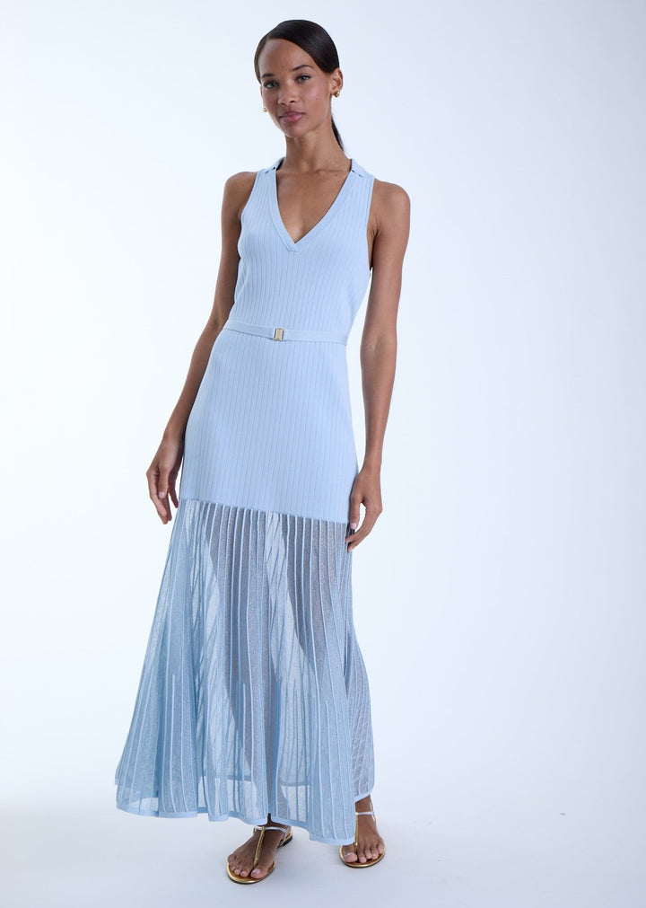 Karina Grimaldi Orla Knit Maxi Dress in Baby Blue