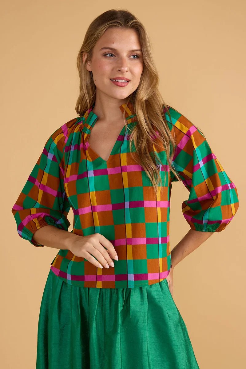 Double A Cosette Top - Capri by Sunset & Co.