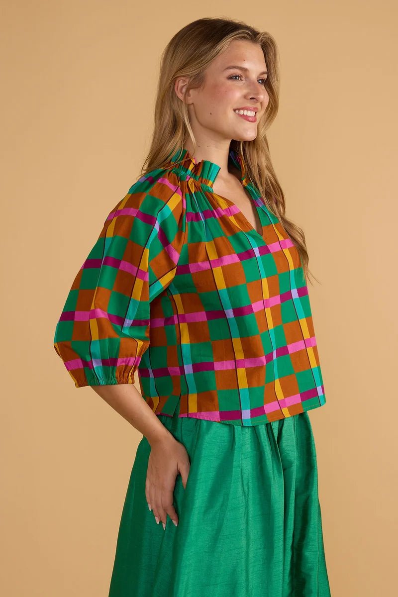 Double A Cosette Top - Capri by Sunset & Co.