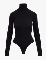 Ballet Long Sleeve Turtleneck Bodysuit - Black