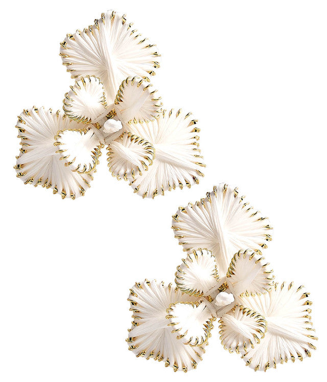 Kaia Flower Earrings - White