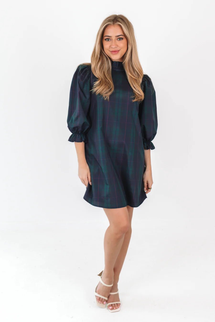 J. Marie Katrina Long Sleeve Bow Dress - Capri by Sunset & Co.