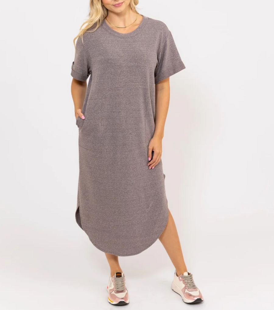 Karlie Knit Pocket Midi Dress