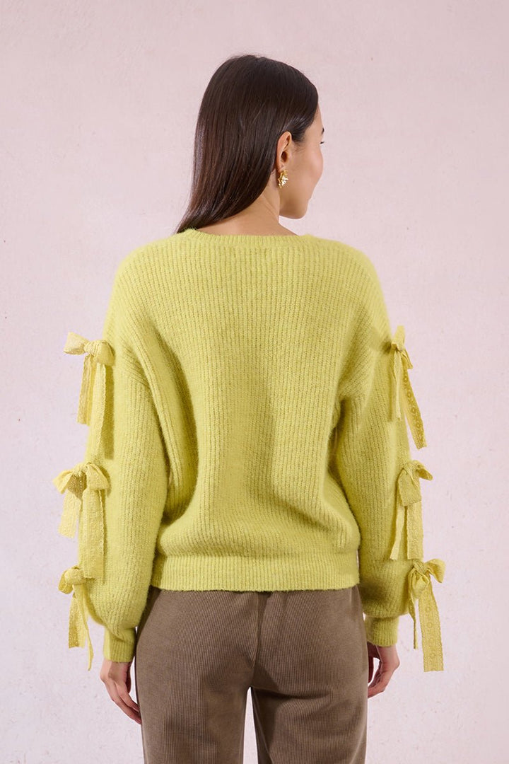 Molly Bracken Bow Sleeve Sweater - Capri by Sunset & Co.