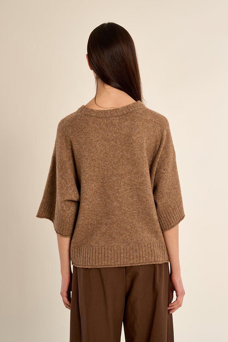 Molly Bracken Short Sleeve Slouchy Sweater - Capri by Sunset & Co.