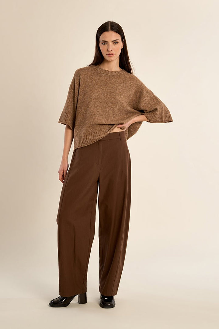 Molly Bracken Short Sleeve Slouchy Sweater - Capri by Sunset & Co.