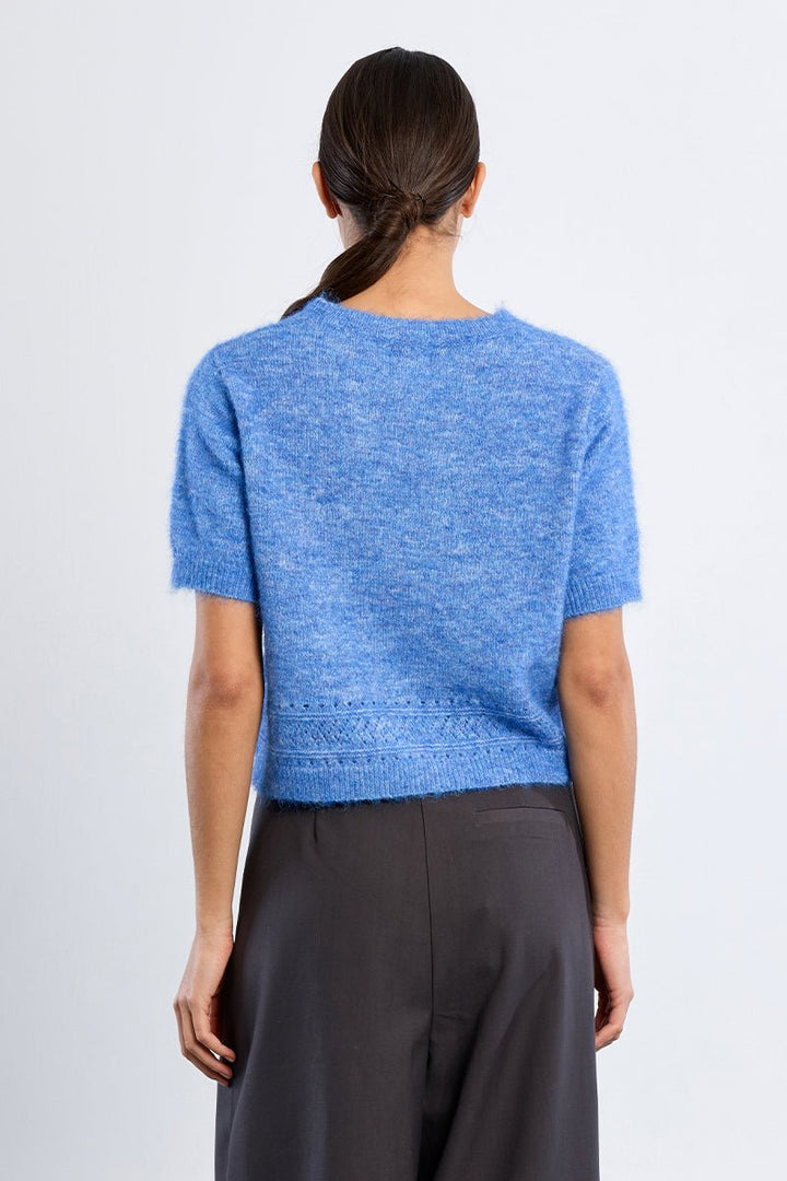 Molly Bracken Short Sleeve Sweater - Capri by Sunset & Co.