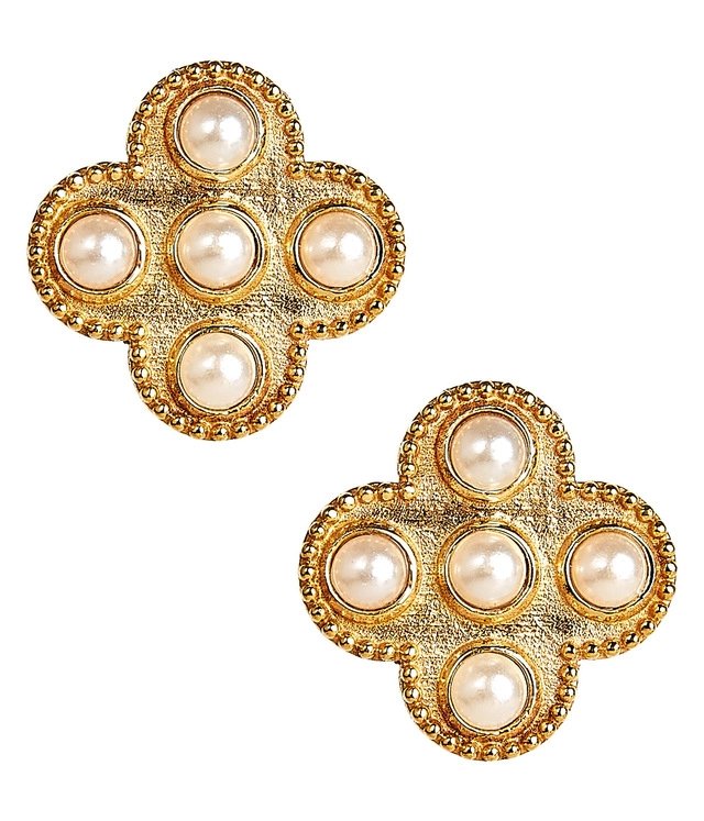 Lisi Lerch Victoria Pearl Stud Earrings - Capri by Sunset & Co.
