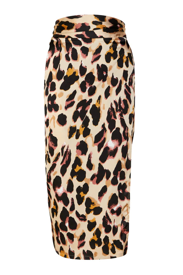 Brown Leopard Jaspre Skirt