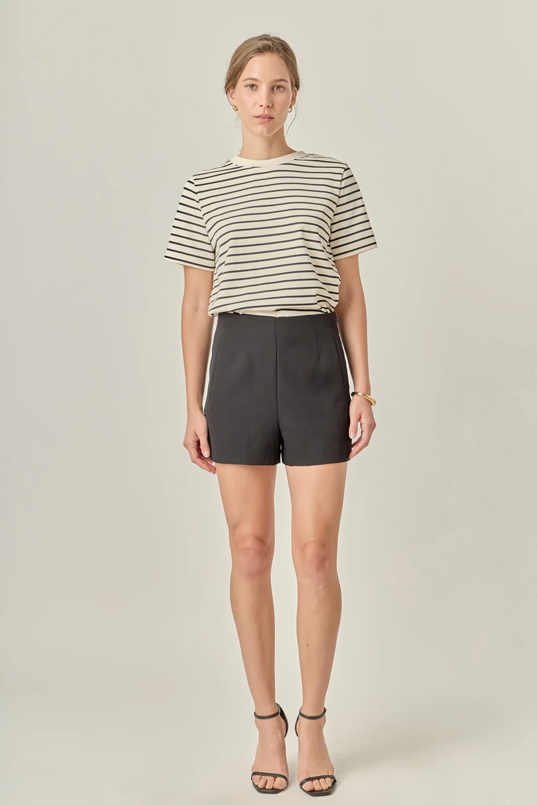 English Factory Stripe T-Shirt - Capri by Sunset & Co.