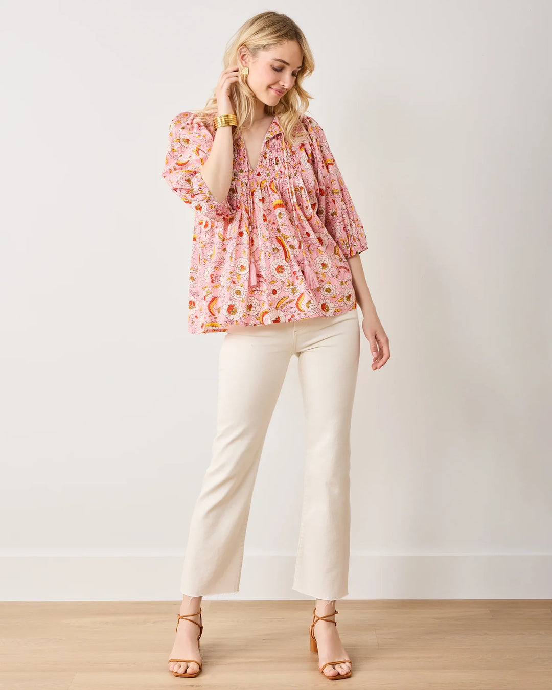 Printfresh Artifact Blouse - Capri by Sunset & Co.