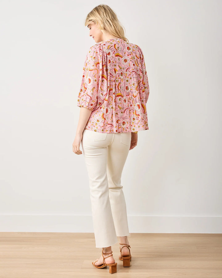 Printfresh Artifact Blouse - Capri by Sunset & Co.