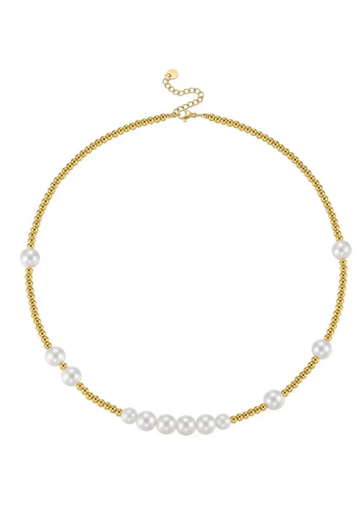 HJane Jewels Gold Beaded Necklace