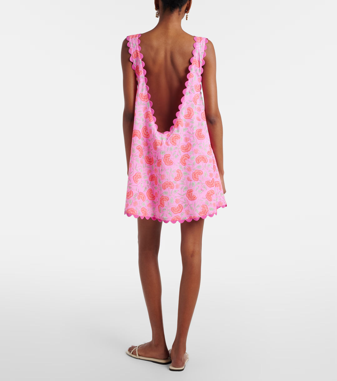 Juliet Dunn Block Print Low Back Dress