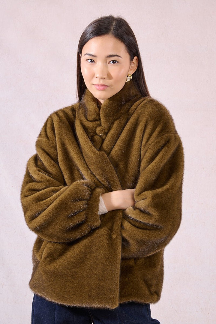 Molly Bracken Faux Fur Coat - Capri by Sunset & Co.