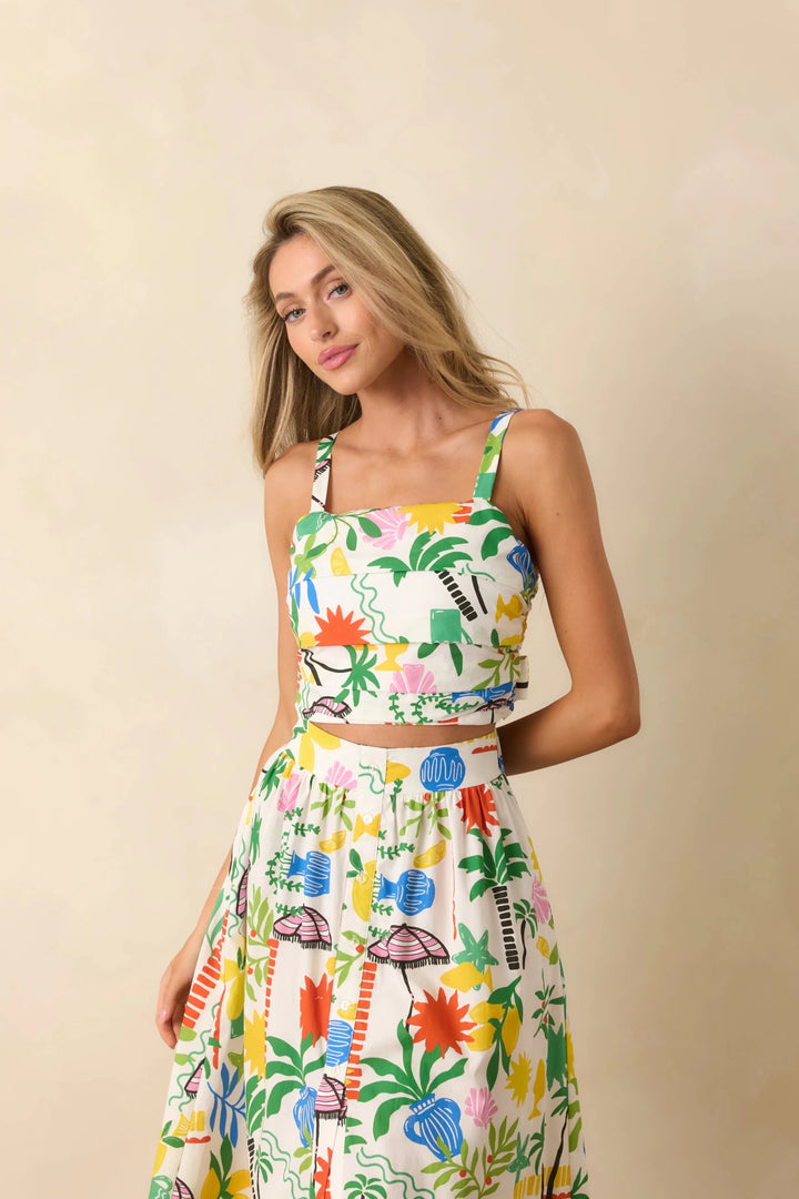 Paradisa Caicos Crop Top - Capri by Sunset & Co.