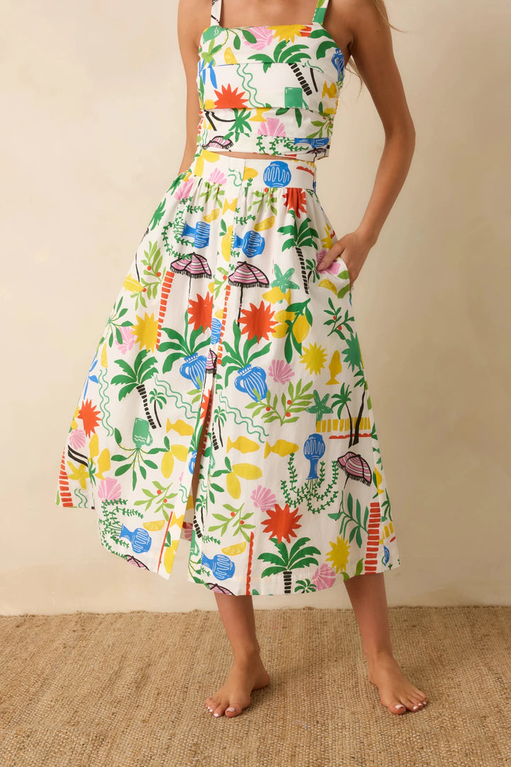 Paradisa Panama Skirt - Capri by Sunset & Co.