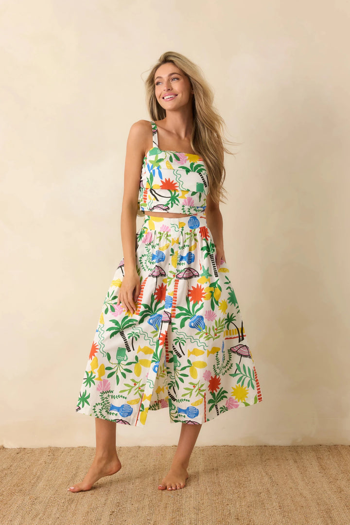 Paradisa Caicos Crop Top - Capri by Sunset & Co.