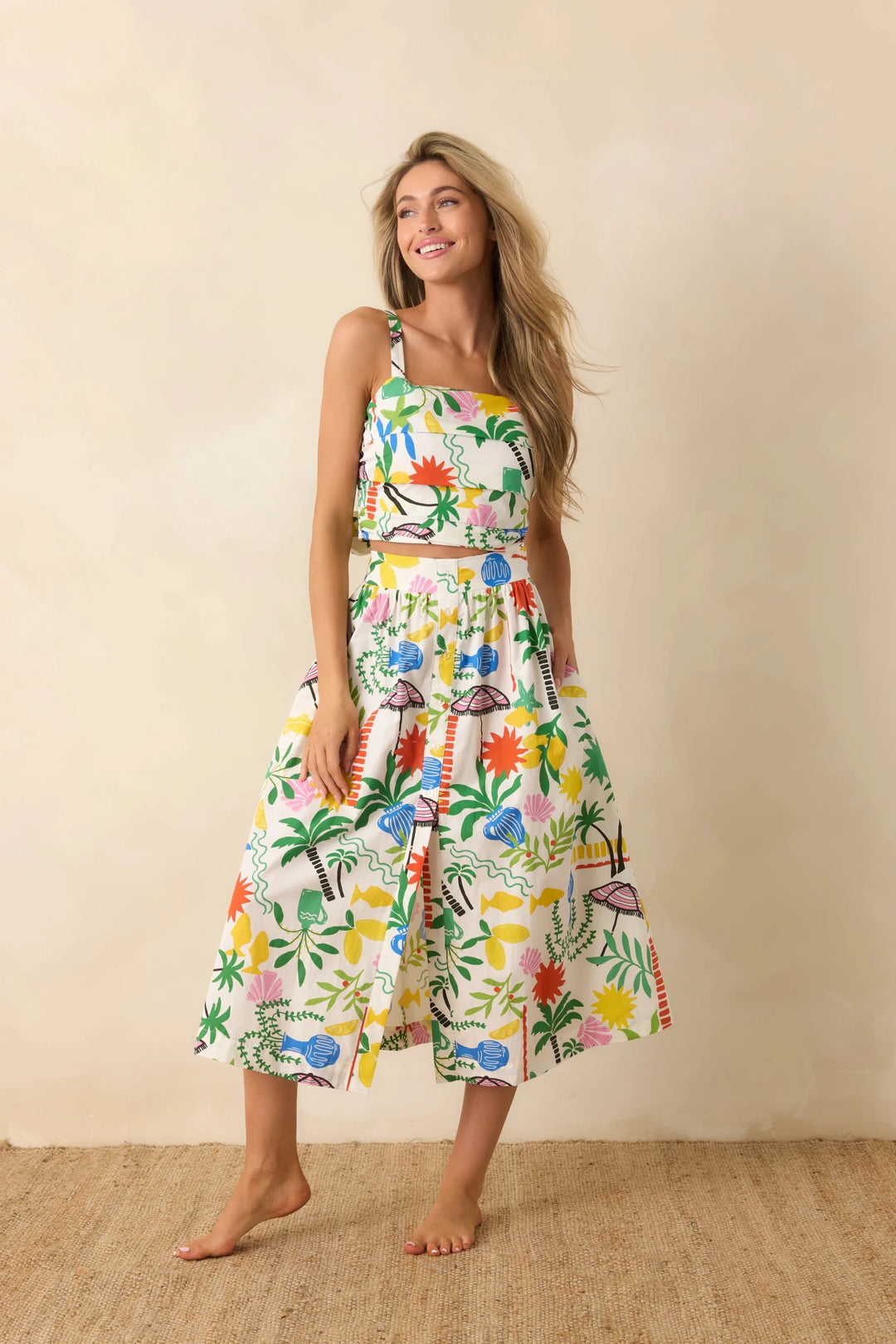 Paradisa Panama Skirt - Capri by Sunset & Co.