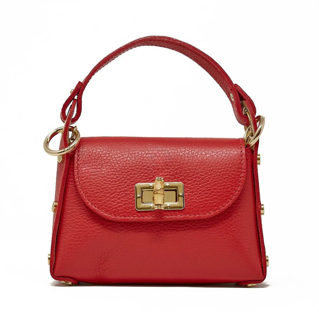 German Fuentes Leather Bamboo Bag - Capri by Sunset & Co.