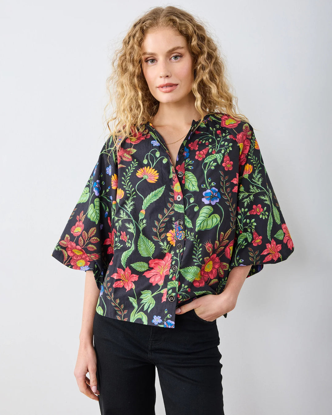 Printfresh Blair Blouse - Capri by Sunset & Co.