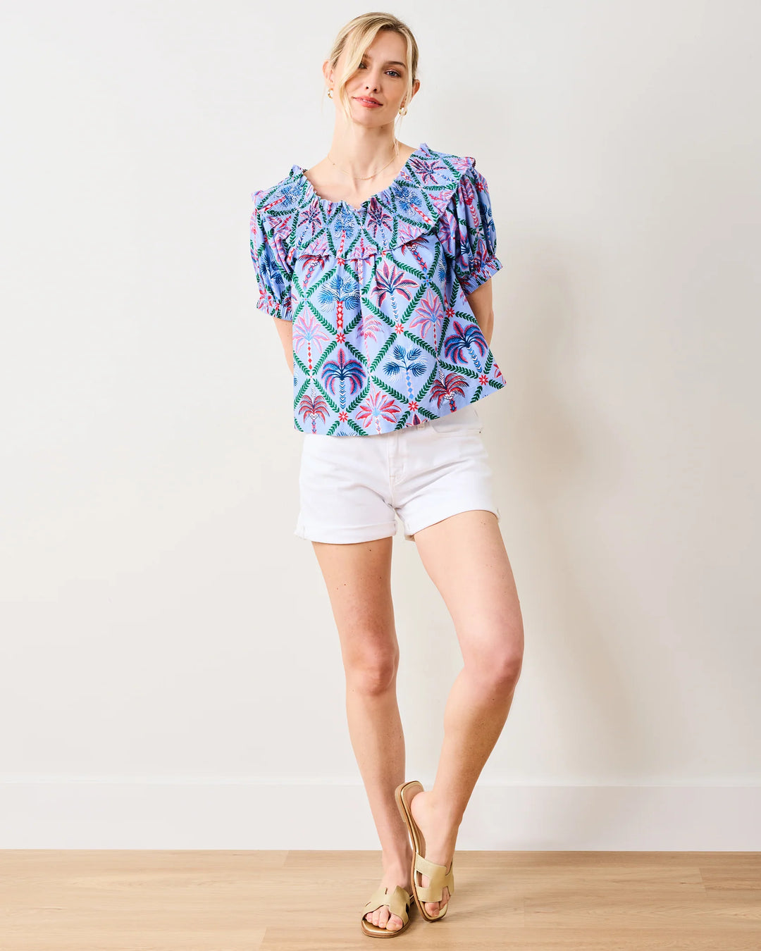 Printfresh Ximena Blouse - Capri by Sunset & Co.