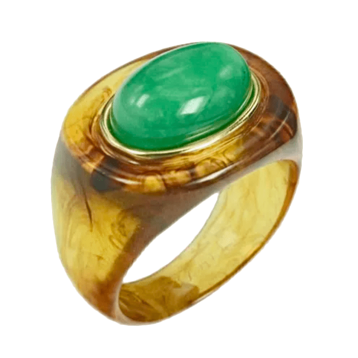 Lucas Jack Large Oval Stone Ring - Capri by Sunset & Co.