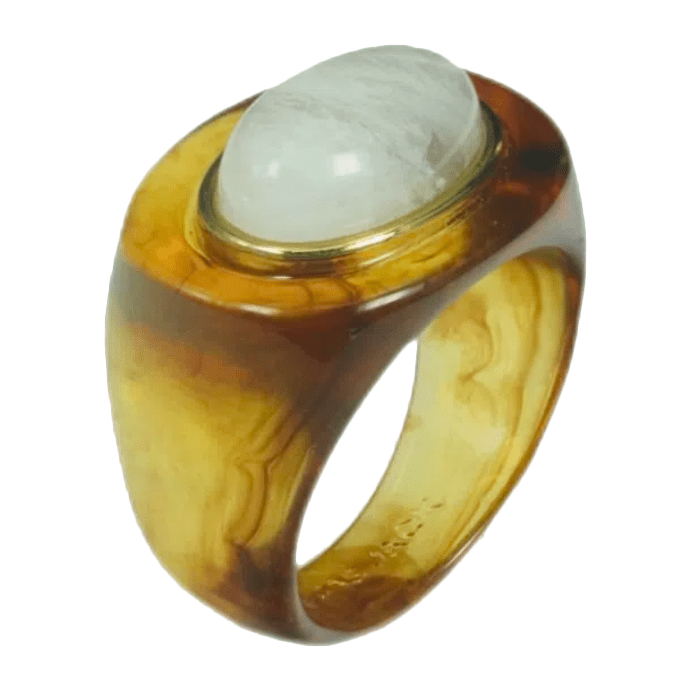 Lucas Jack Large Oval Stone Ring - Capri by Sunset & Co.